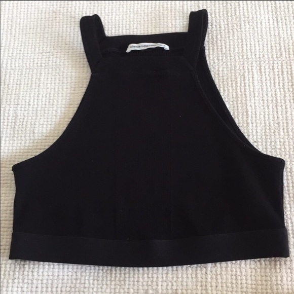 Alexander Wang Black Crop Top Tank Medium - Picture 2 of 7